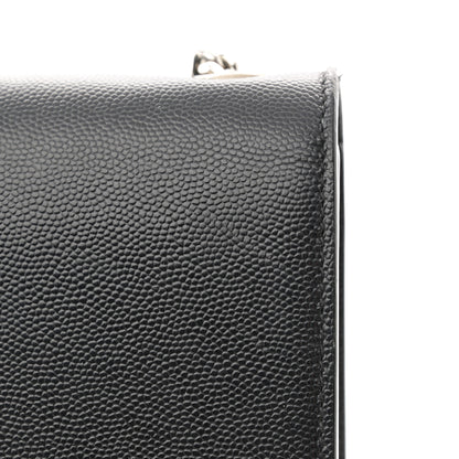Saint Laurent Grain De Poudre Medium Classic Monogram Kate Satchel Black 13 of 13