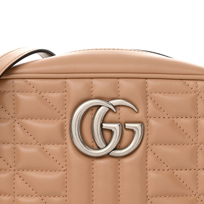 Gucci Calfskin Matelasse Aria Small GG Marmont Chain Shoulder Bag Camelia 7 of 17