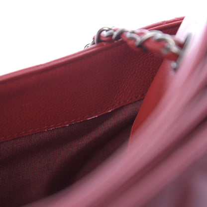 Chanel Caviar Quilted Large Zipped Shopping Tote Red 10 of 14