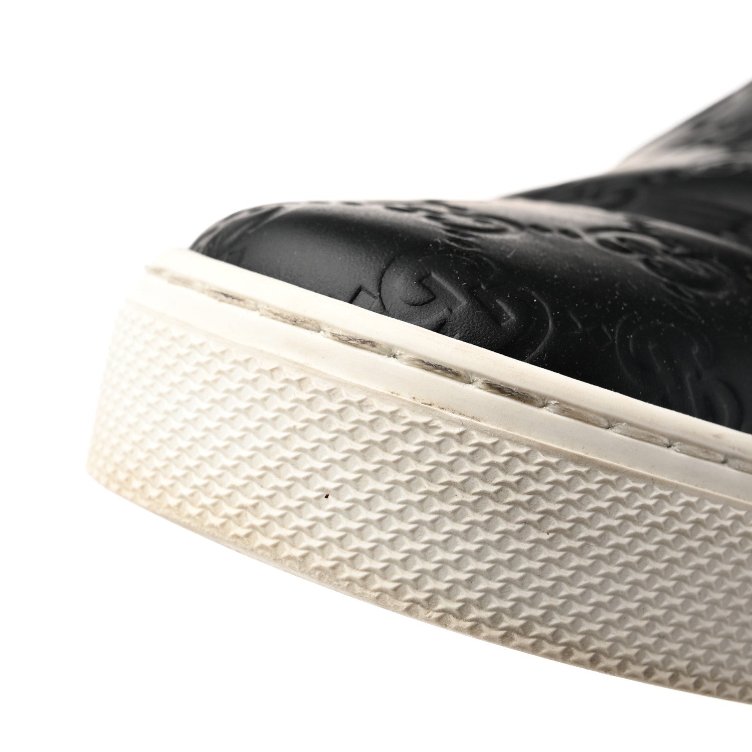 Gucci Guccissima Mens Dublin Slip On Sneakers 7.5 Black 10 of 11