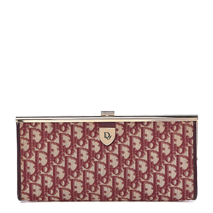 Christian Dior Monogram Clutch Navy Burgundy 1 of 7