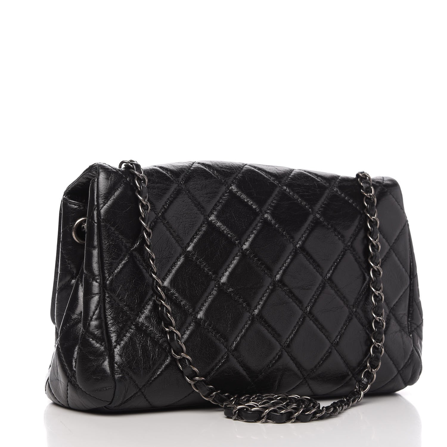 Chanel Glazed Calfskin Quilted Coco Soft Flap Black 3 of 12