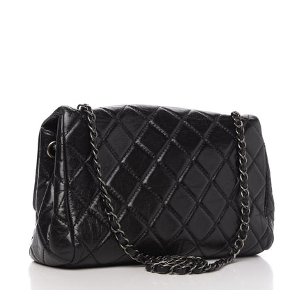 Chanel Glazed Calfskin Quilted Coco Soft Flap Black 3 of 12