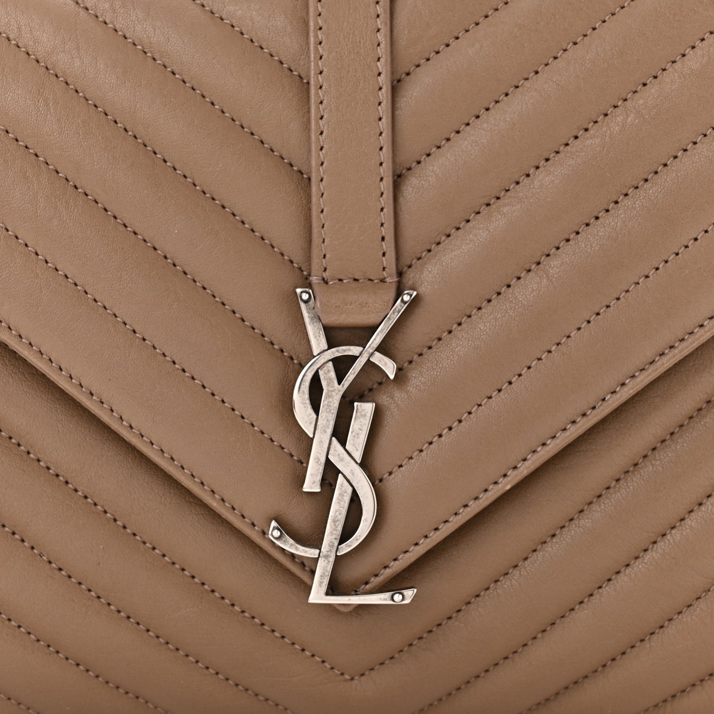 Sheepskin Matelasse Chevron Monogram Medium College Bag Fard