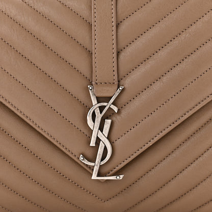 Saint Laurent Sheepskin Matelasse Chevron Monogram Medium College Bag Fard 8 of 13