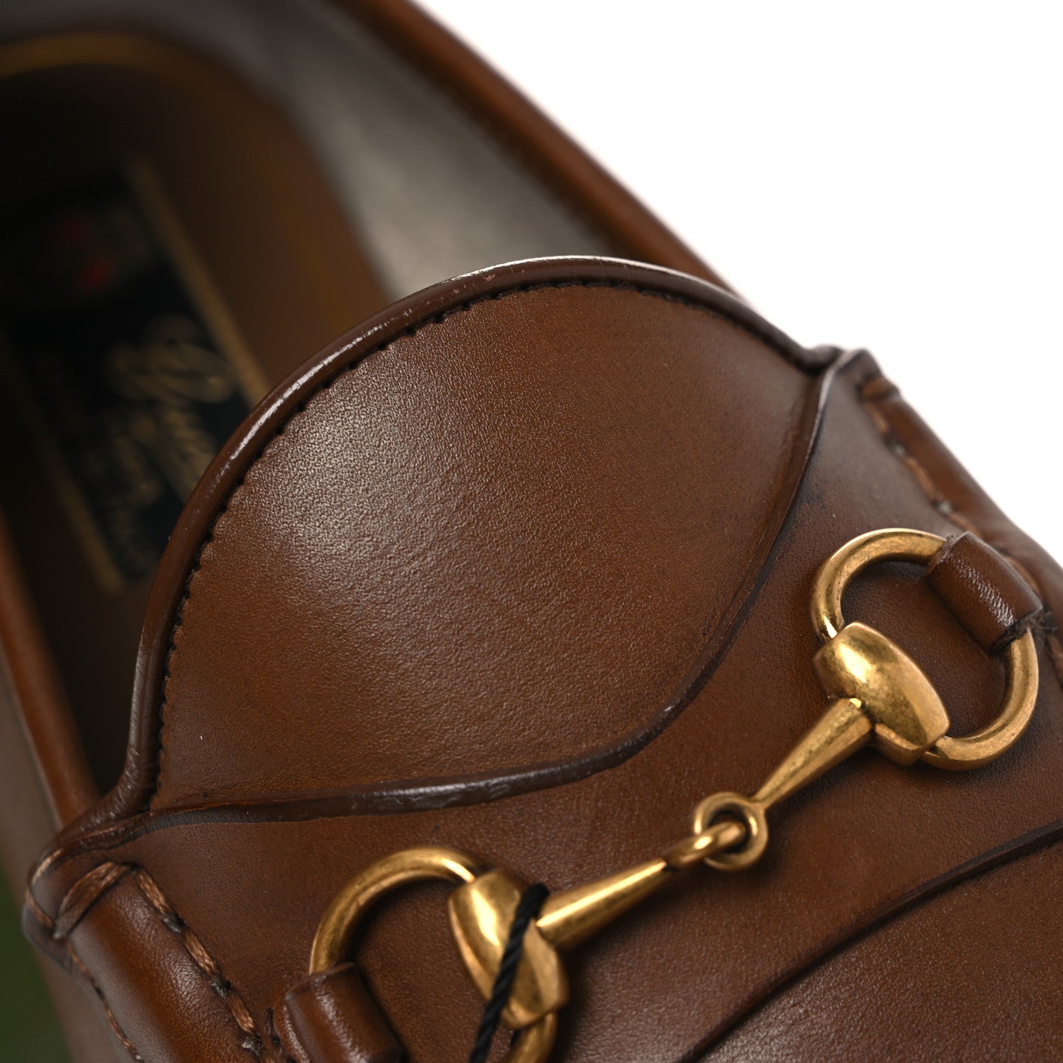 Gucci Betis Glamour Calfskin Womens 1953 Horsebit Loafers 37.5 Brown Sugar 11 of 12
