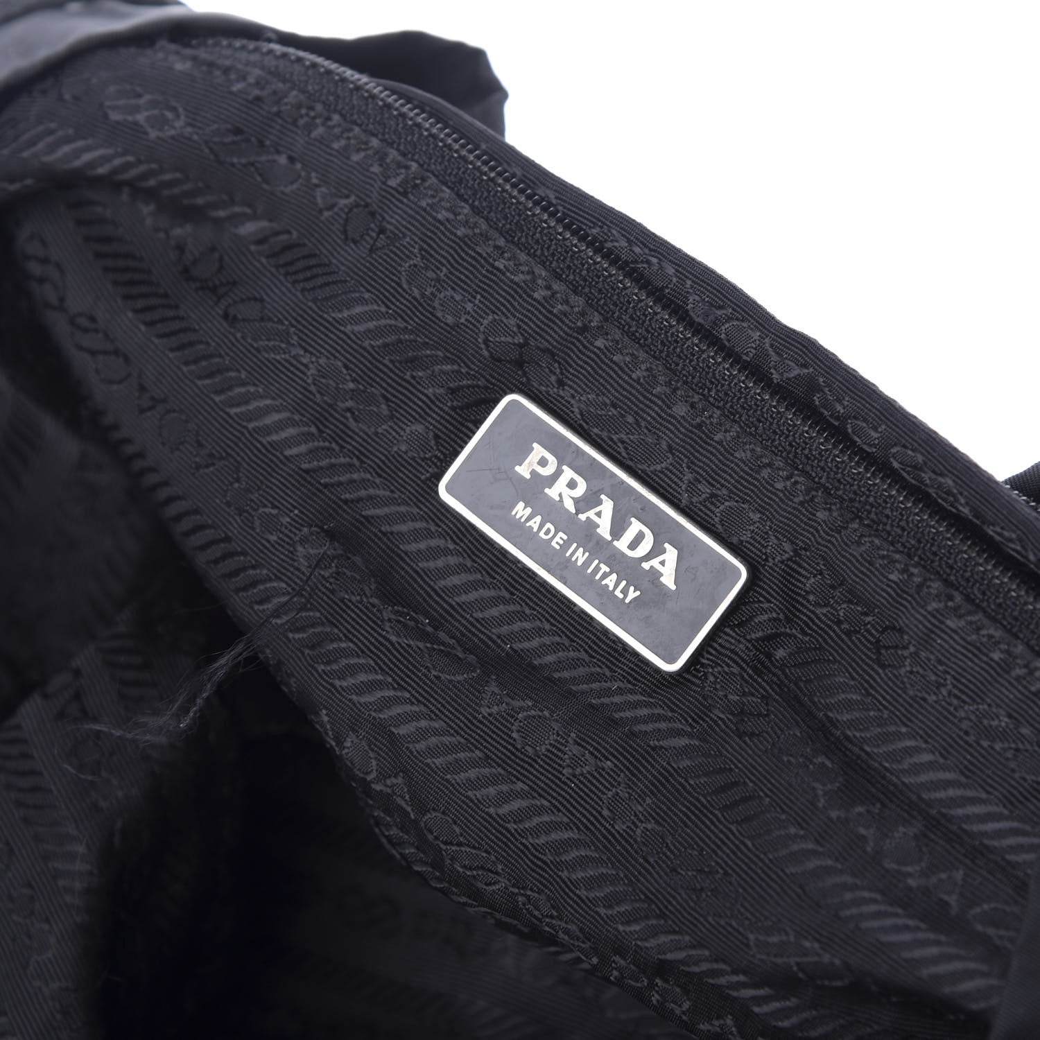 Prada Nylon Vela Medium Cinch Backpack Black 7 of 10
