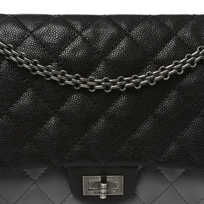Chanel Caviar Iridescent Calfskin 2.55 Reissue 226 Flap Brown Grey 8 of 10