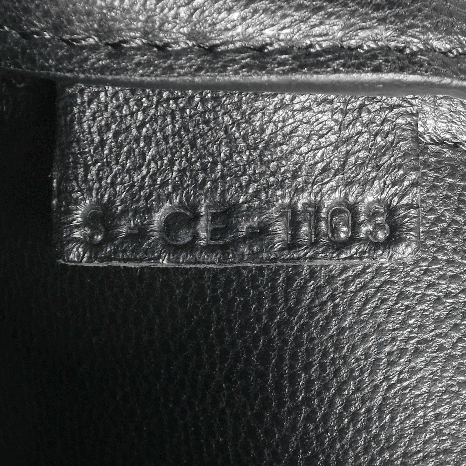 Celine Grained Calfskin Small Edge Shoulder Bag Black 8 of 9