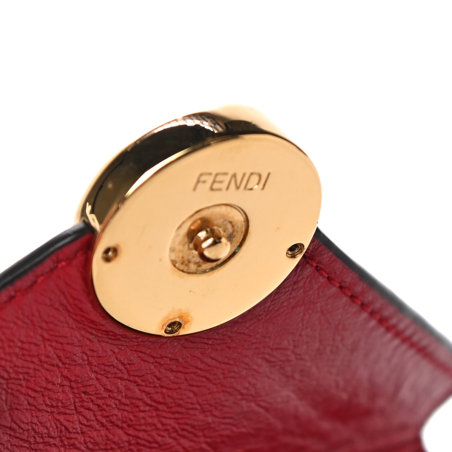 Vitello Cruise F is Fendi Bi-Color FF 1974 Embossed Small Envelope Pouch Maya Black Ribes