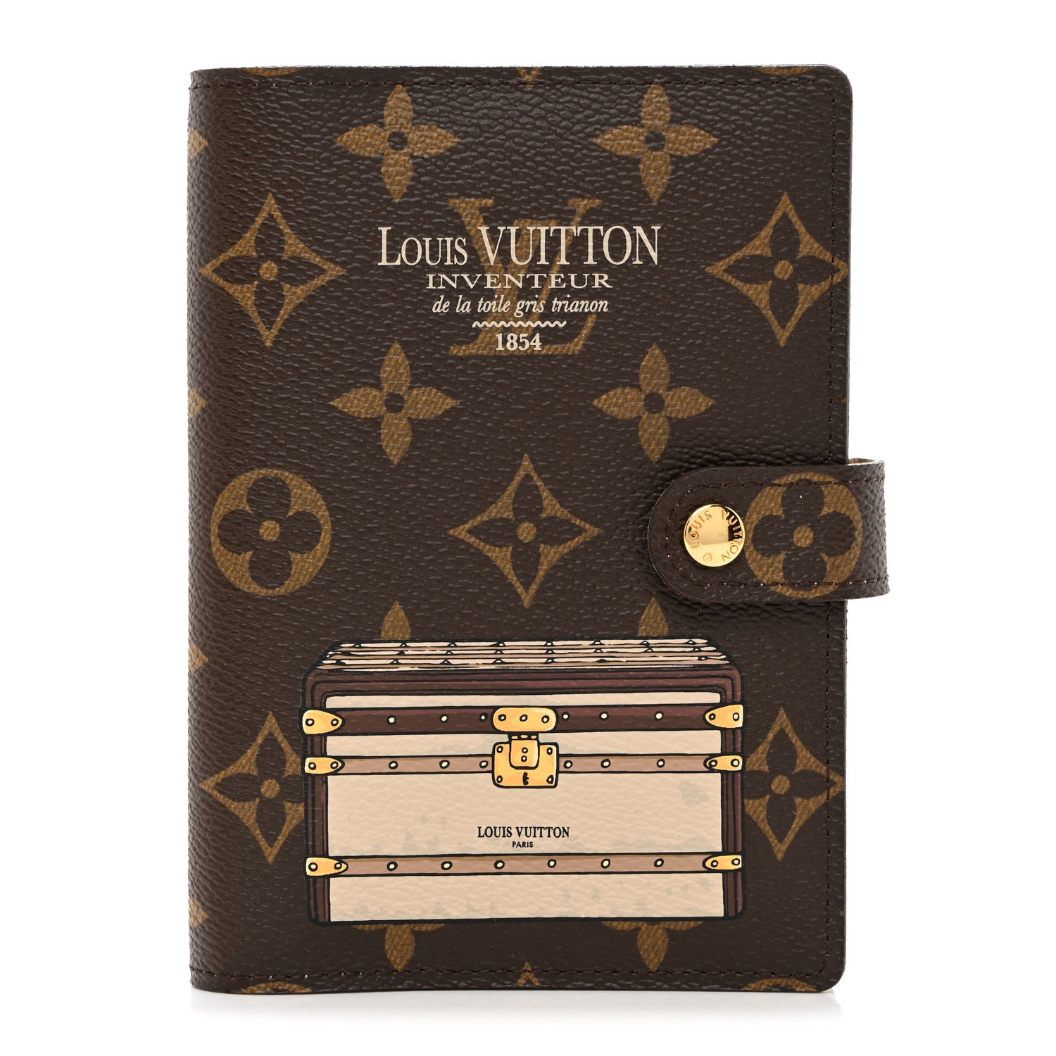 Louis Vuitton Monogram Trunks and Locks Small Ring Agenda Cover 1 of 7