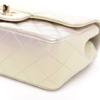Chanel Iridescent Lambskin Quilted Mini Rectangular Flap Ivory 9 of 12
