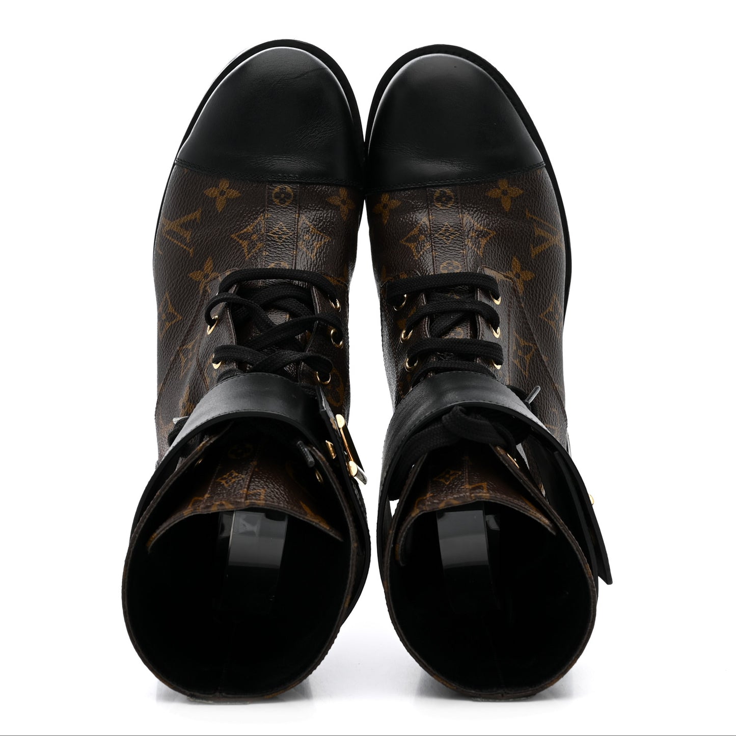 Calfskin Monogram Wonderland Flat Ranger Boots 41 Black