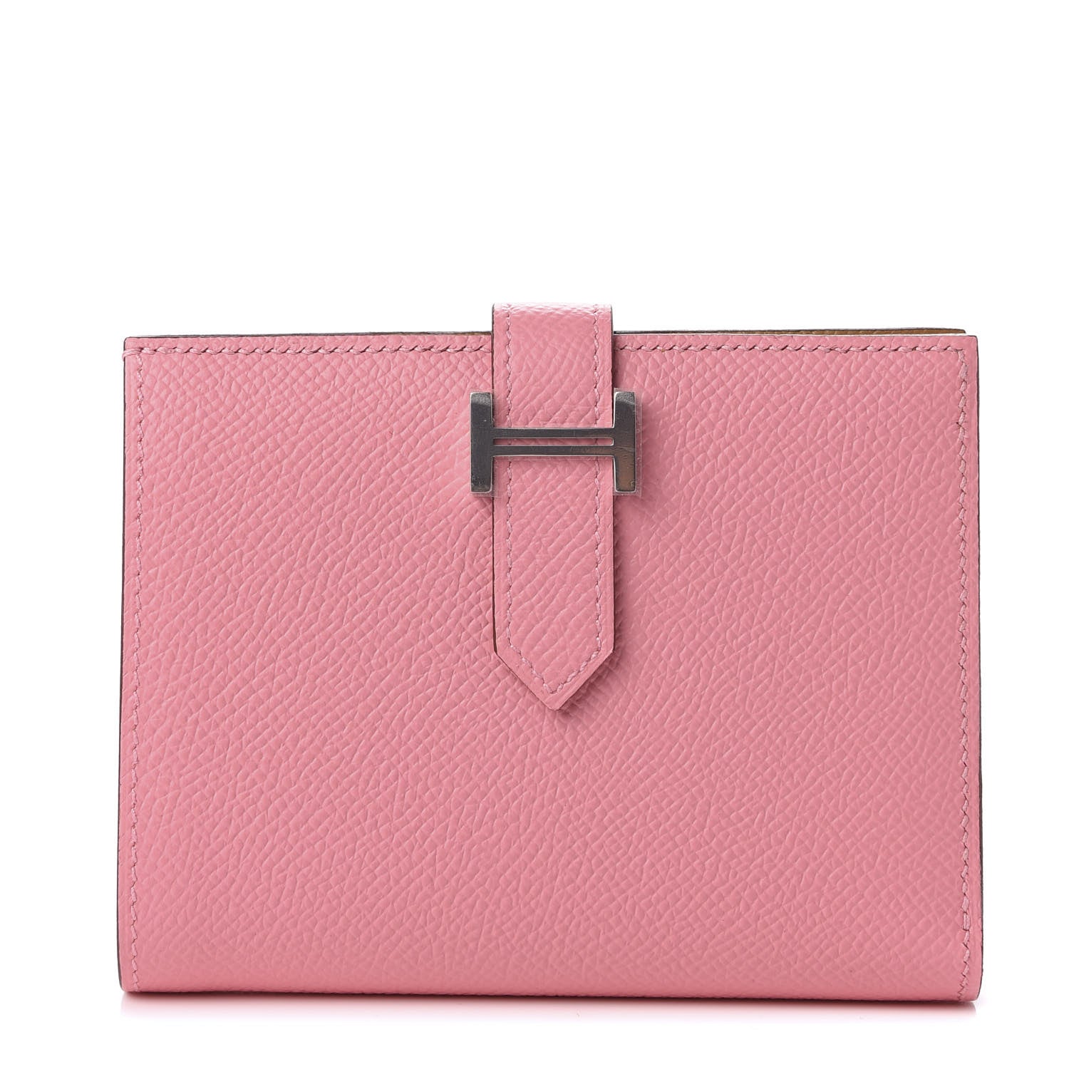 Hermes Epsom Verso Bearn Compact Wallet Rose Confetti Sesame 1 of 8