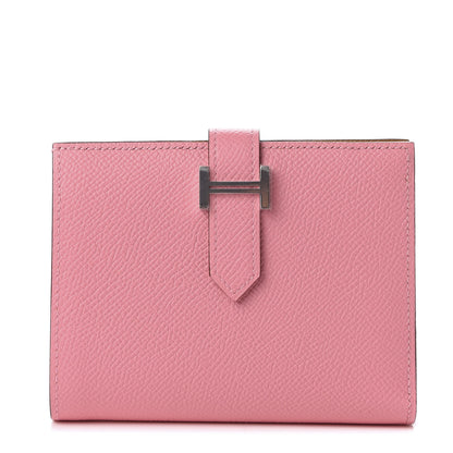 Hermes Epsom Verso Bearn Compact Wallet Rose Confetti Sesame 1 of 8