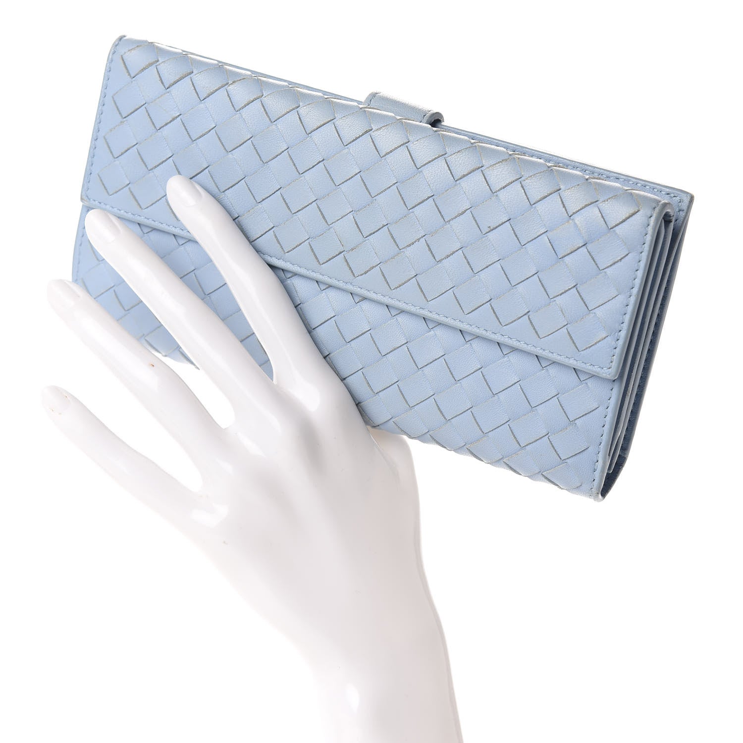 Bottega Veneta Nappa Intrecciato Continental Wallet Light Blue 2 of 8