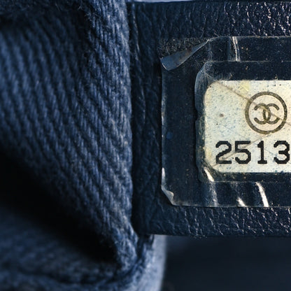 Chanel Canvas Large Double Face Shopping Tote Navy 7 of 10