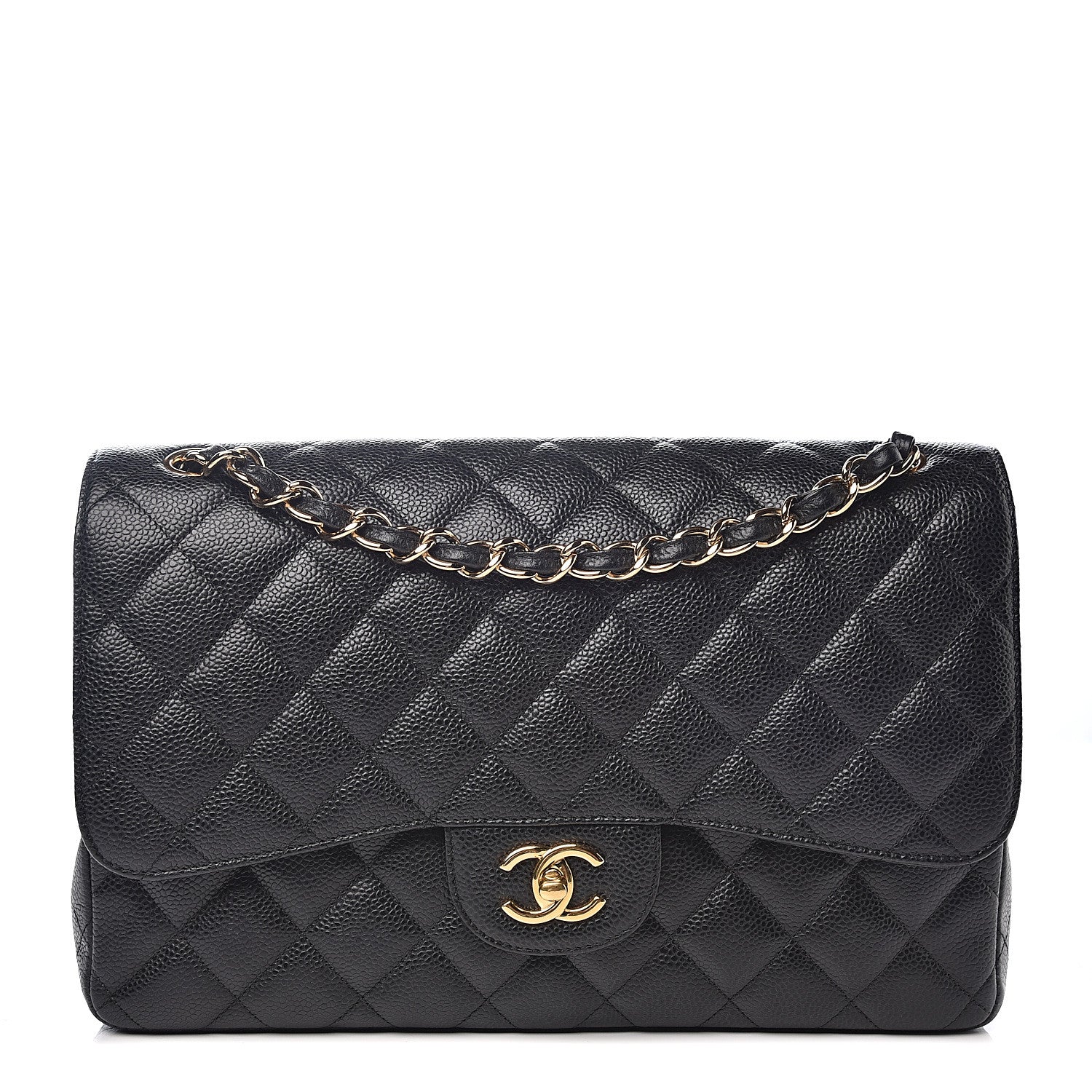 Chanel Caviar Quilted Jumbo Double Flap Black 1 of 9