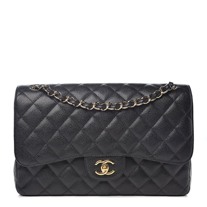 Chanel Caviar Quilted Jumbo Double Flap Black 1 of 9