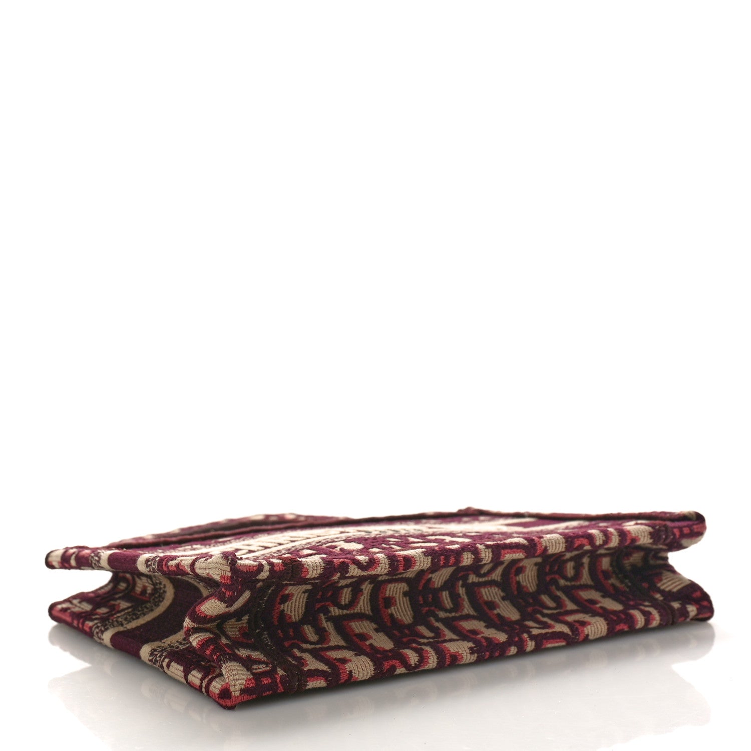 Christian Dior Oblique Mini Book Tote Burgundy Multicolor 4 of 8