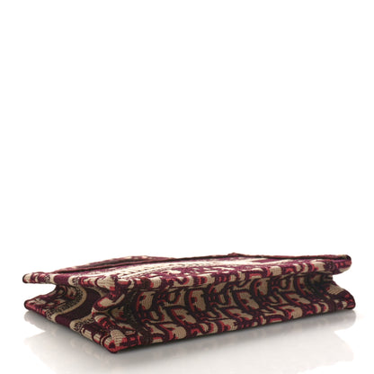 Christian Dior Oblique Mini Book Tote Burgundy Multicolor 4 of 8