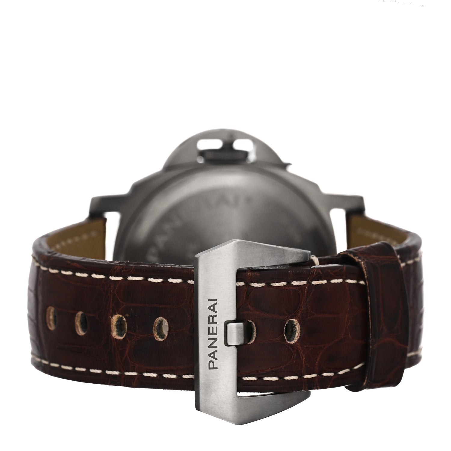 Panerai Titanium Alligator 43mm Luminor Marina Manual Winding Watch Black PAM00061 3 of 5