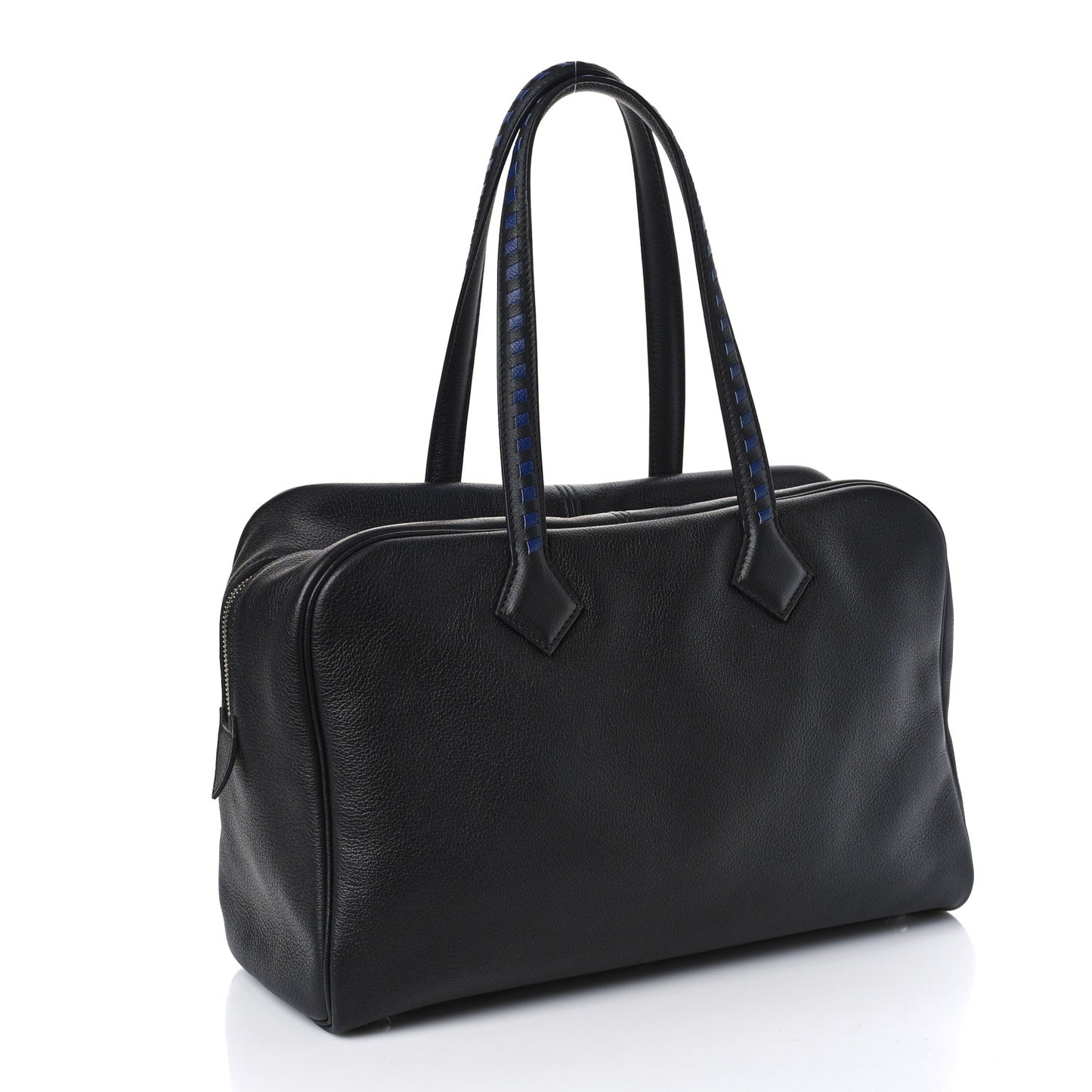 Taurillon Novillo Tressage Victoria II 35 Black Bleu Encre