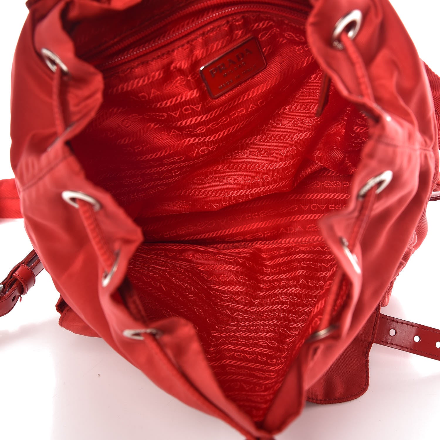 Prada Nylon Vela Small Backpack Rosso 5 of 7