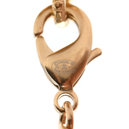 Chanel Pearl Crystal CC Short Necklace Gold 5 of 6