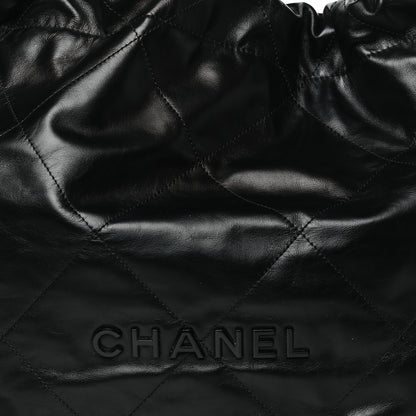 Chanel Shiny Calfskin Quilted Chanel 22 So Black 9 of 11
