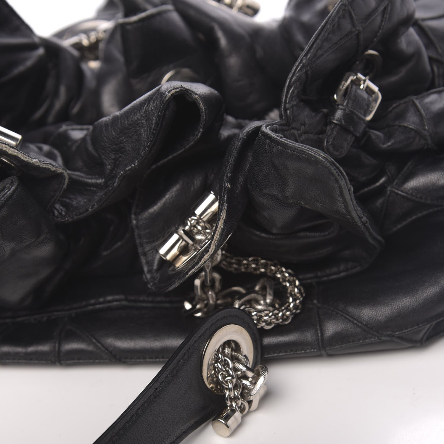 Christian Dior Lambskin Cannage Medium Le Trente Tote Black 9 of 17