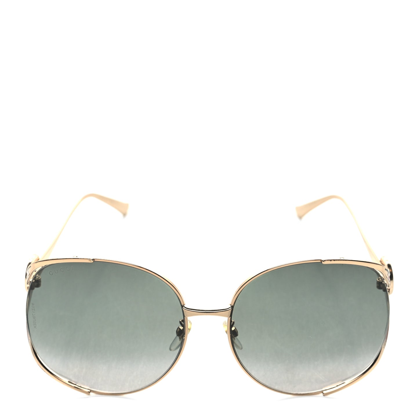 Metal Oversized Round Frame GG0225S Sunglasses Gold