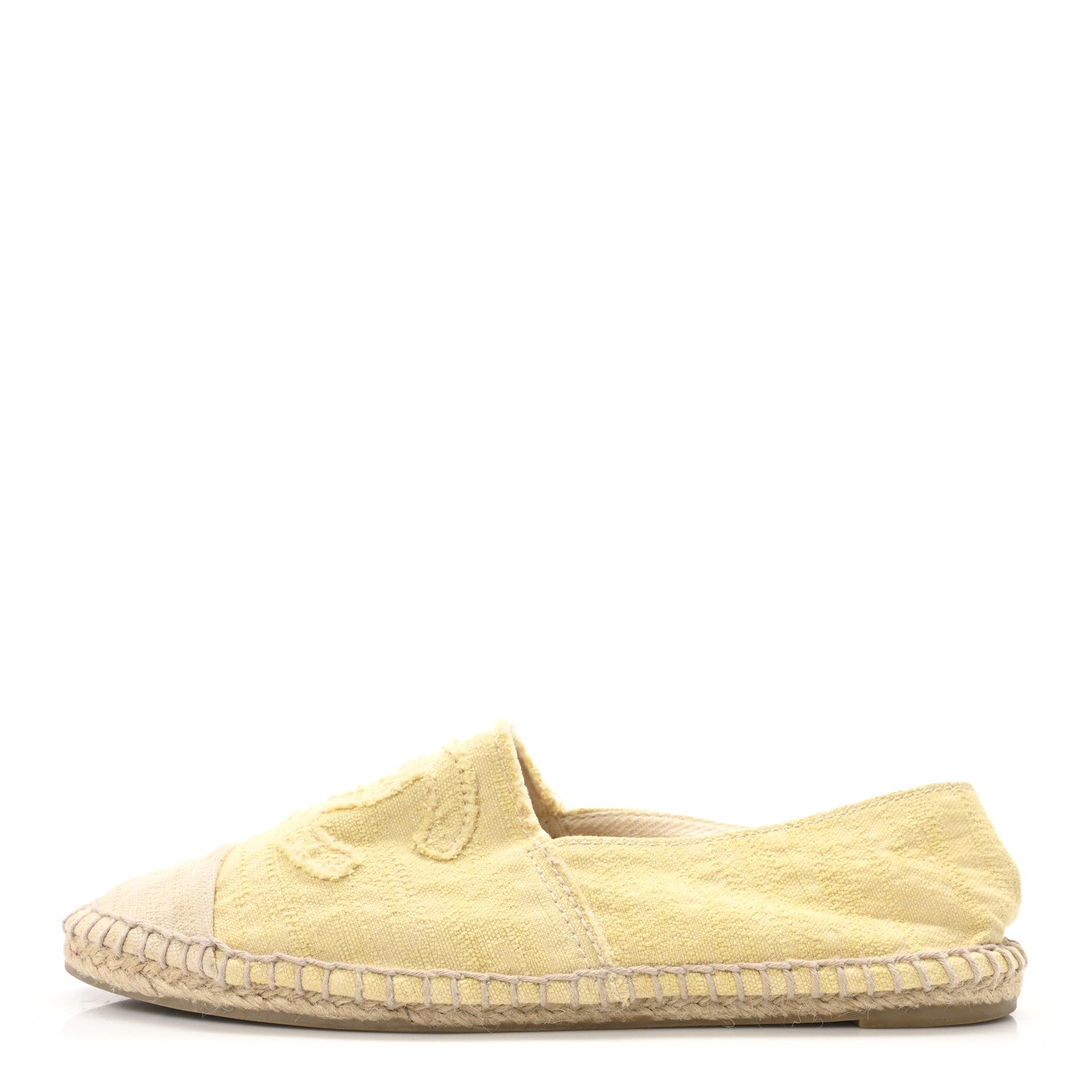 Chanel Tweed CC Espadrilles 39 Yellow 1 of 8