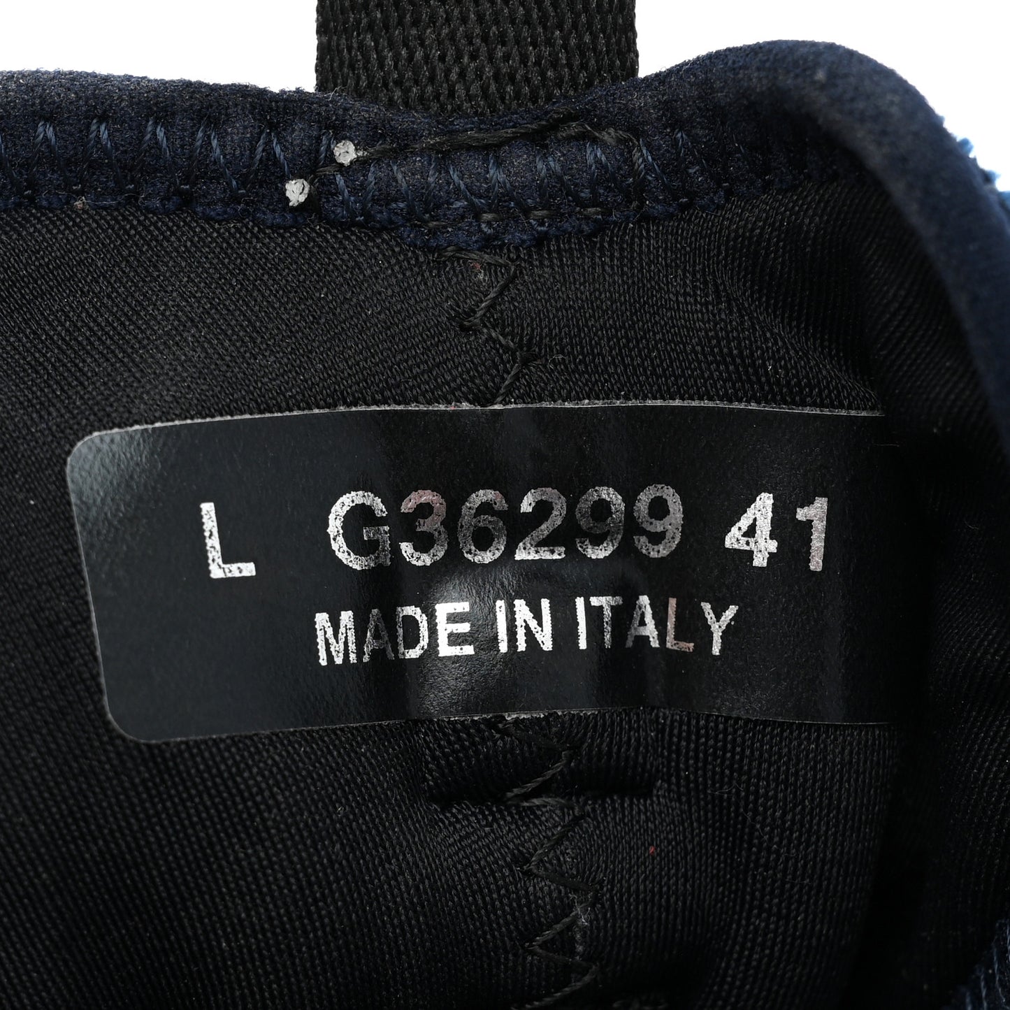Suede Calfskin Velvet Grosgrain CC Sneakers 41 Navy Blue Black