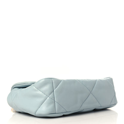 Chanel Lambskin Quilted Medium Chanel 19 Flap Light Blue 4 of 12