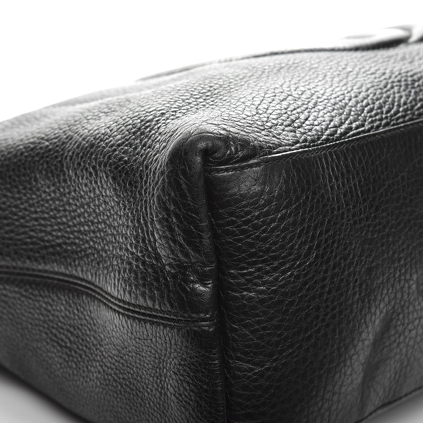 Pebbled Calfskin Medium Soho Chain Shoulder Bag Black