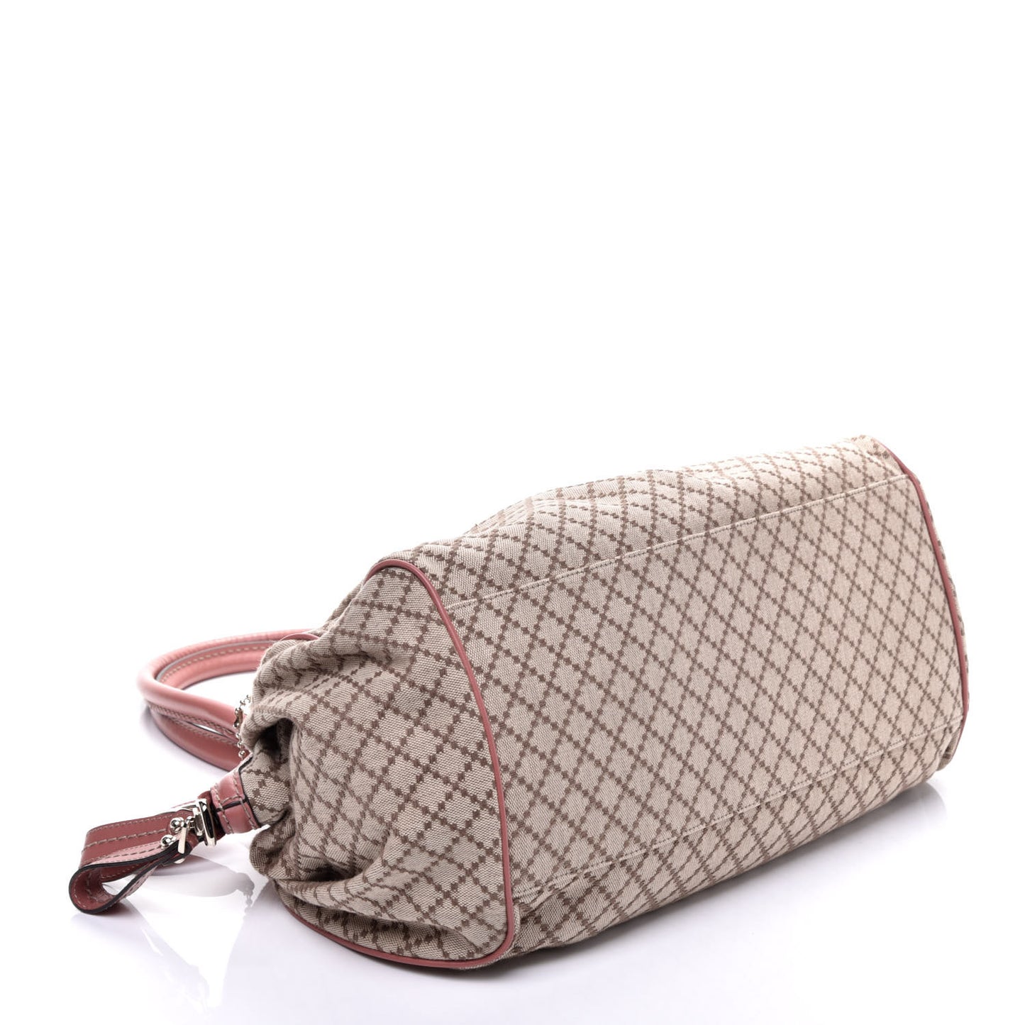Diamante Medium Sukey Boston Interlocking G Charm Bag Pink