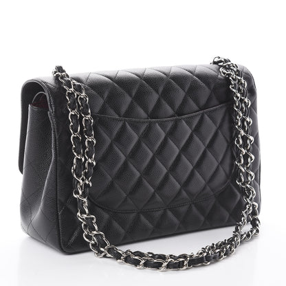 Chanel Caviar Quilted Jumbo Double Flap Black 2 of 9