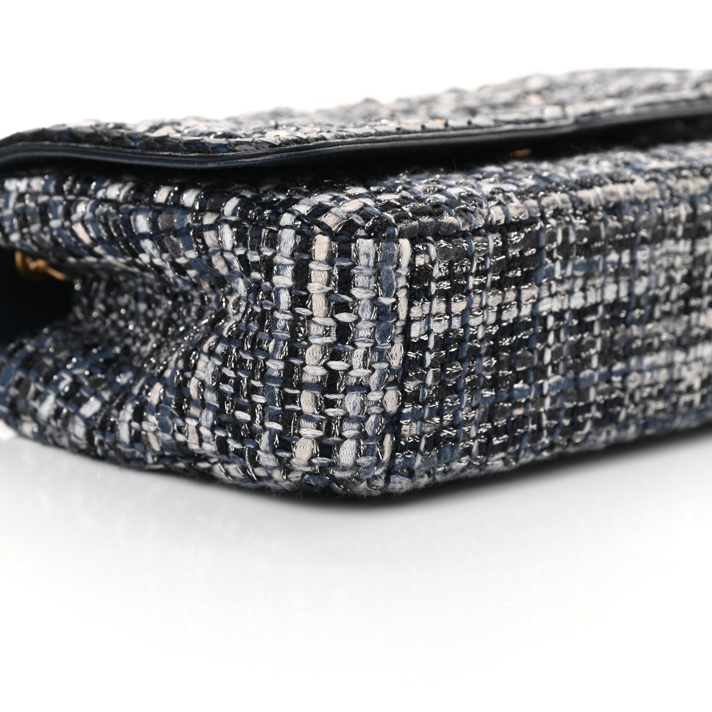 Tweed Snakeskin Quilted Small CC Filigree Flap Multicolor