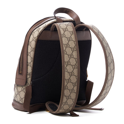 Gucci GG Supreme Monogram Calfskin Web Small Ophidia Day Backpack Beige Ebony New Acero 3 of 14
