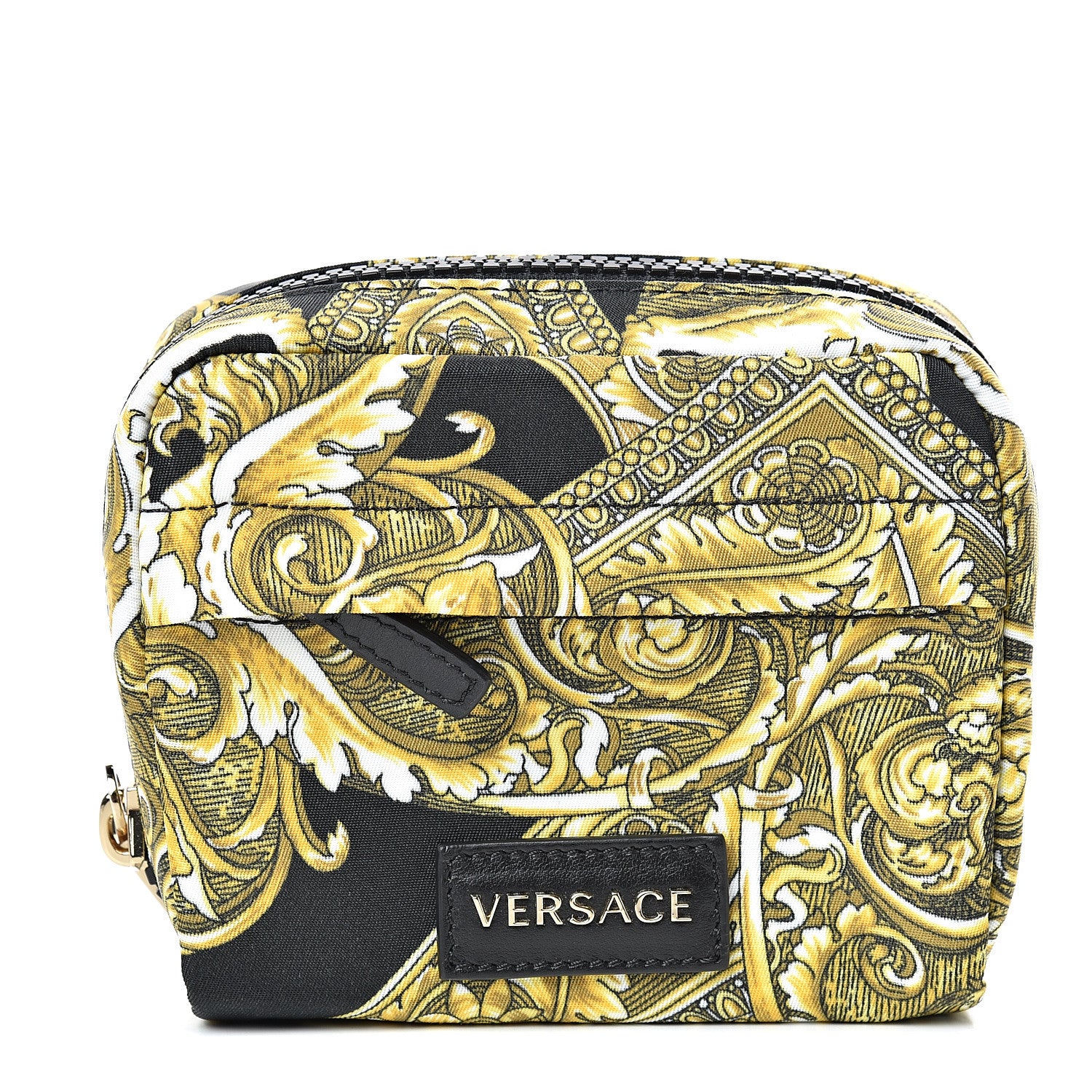 Versace Nylon Barocco Print Zip Pouch Black 1 of 6