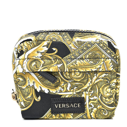 Versace Nylon Barocco Print Zip Pouch Black 1 of 6