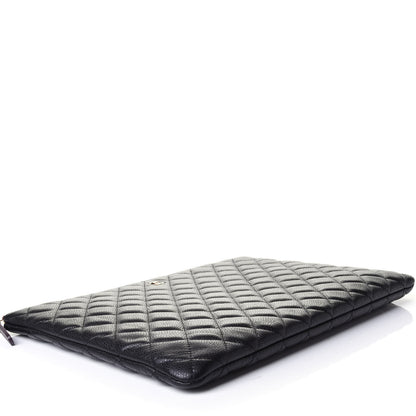 Chanel Caviar Quilted Large Cosmetic Case Black 4 of 7
