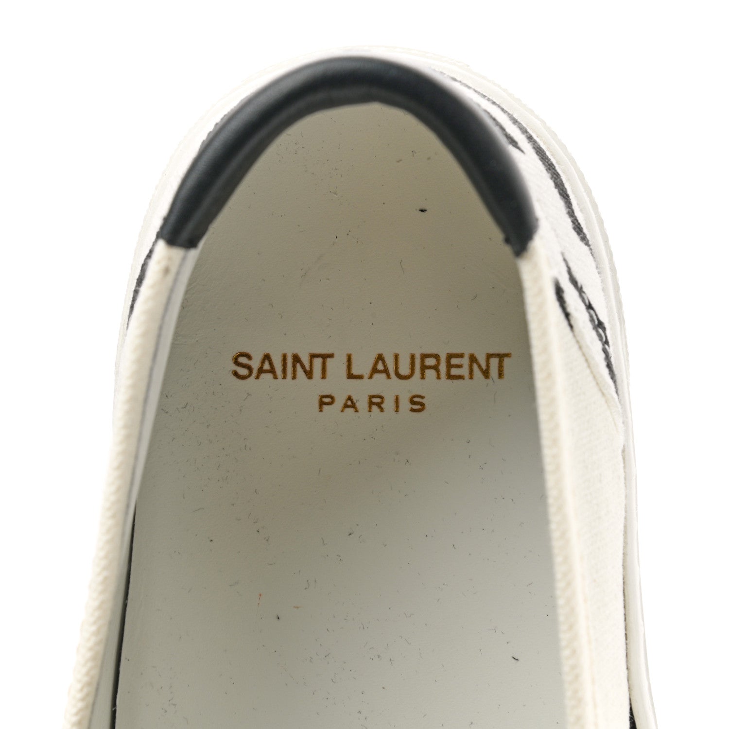 Saint Laurent Canvas Zebra Print Mens Venice Slip On Sneakers 39 Black White 7 of 8