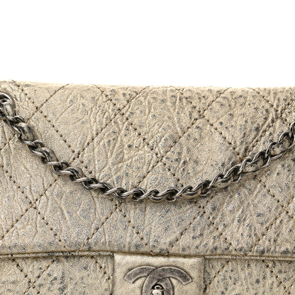 Chanel Distressed Metallic Lambskin Quilted Le Marais Ligne Flap Gold 8 of 10