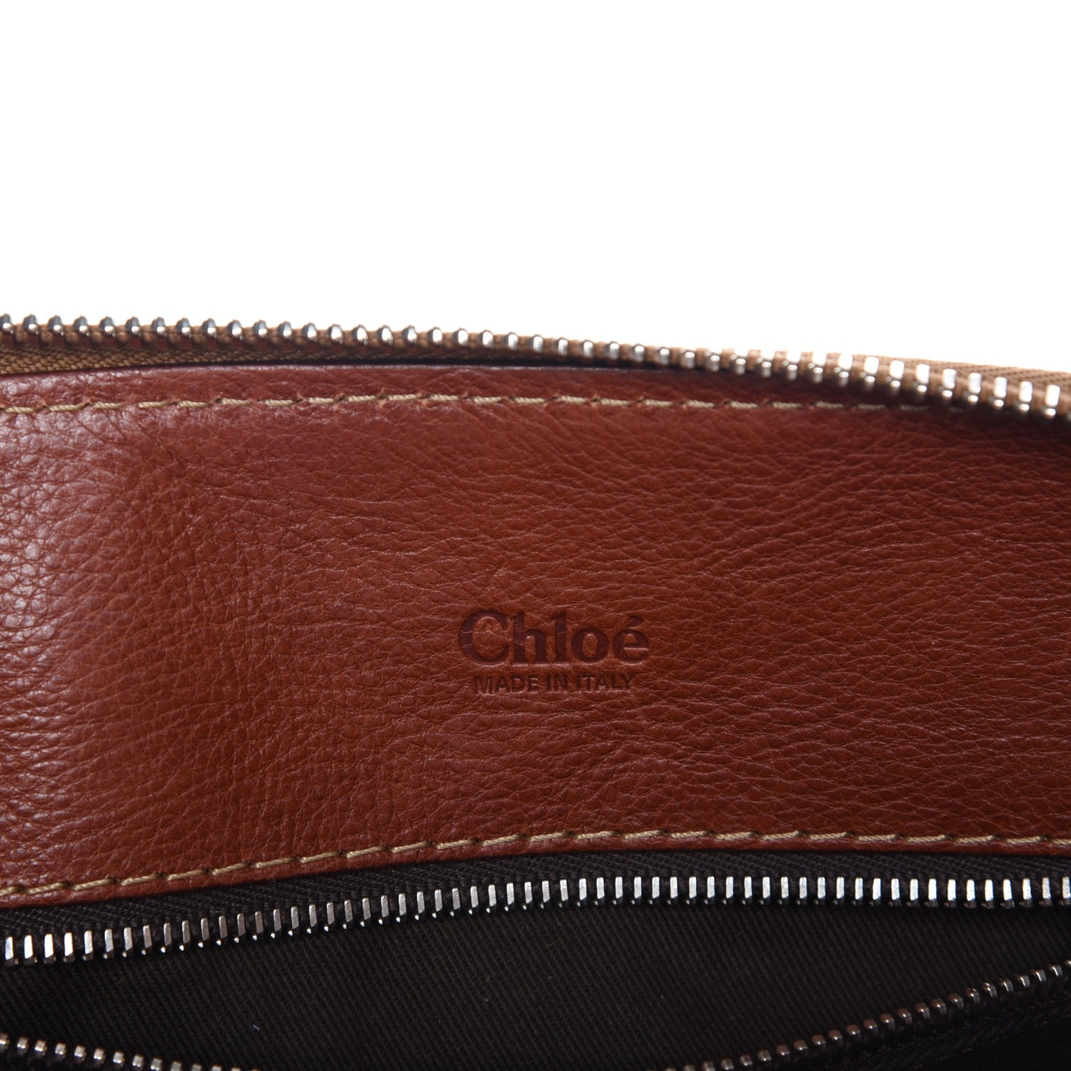 Chloe Calfskin Edith Satchel Whiskey 7 of 12