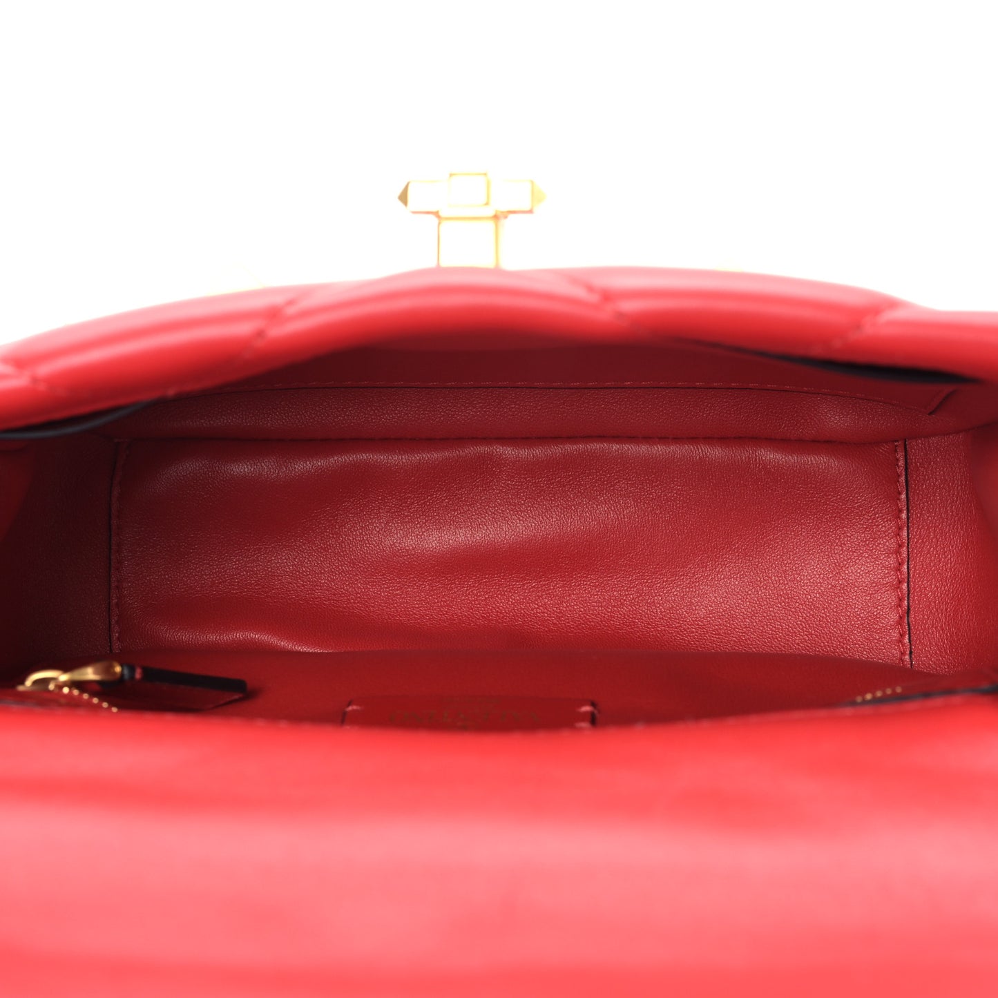 Nappa Medium Roman Stud Shoulder Bag Rouge Pur