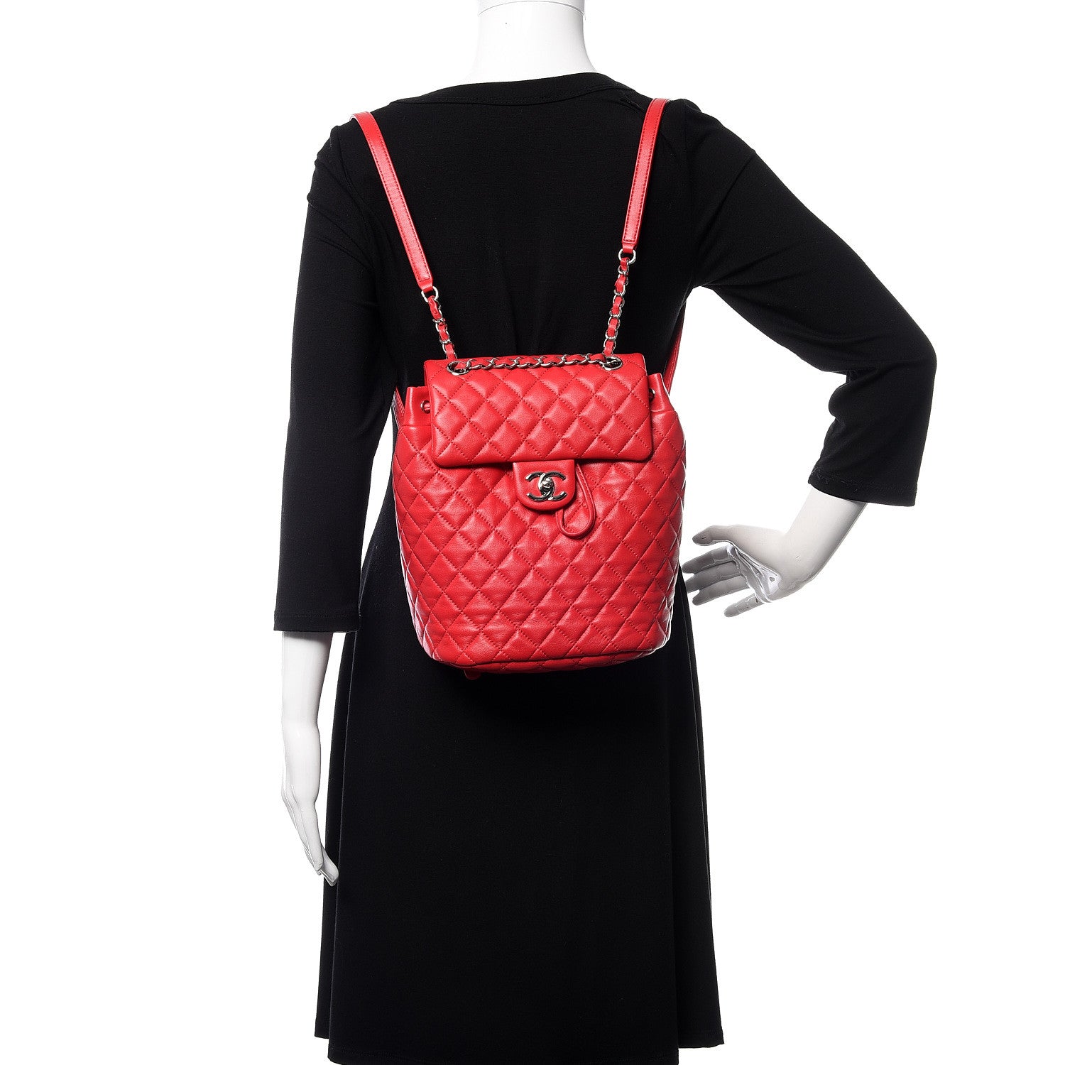 Chanel Lambskin Quilted Small Urban Spirit Backpack Dark Pink 2 of 11
