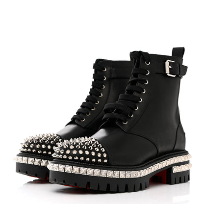 Christian Louboutin Spikes Combat Boots 38.5 Black 3 of 15
