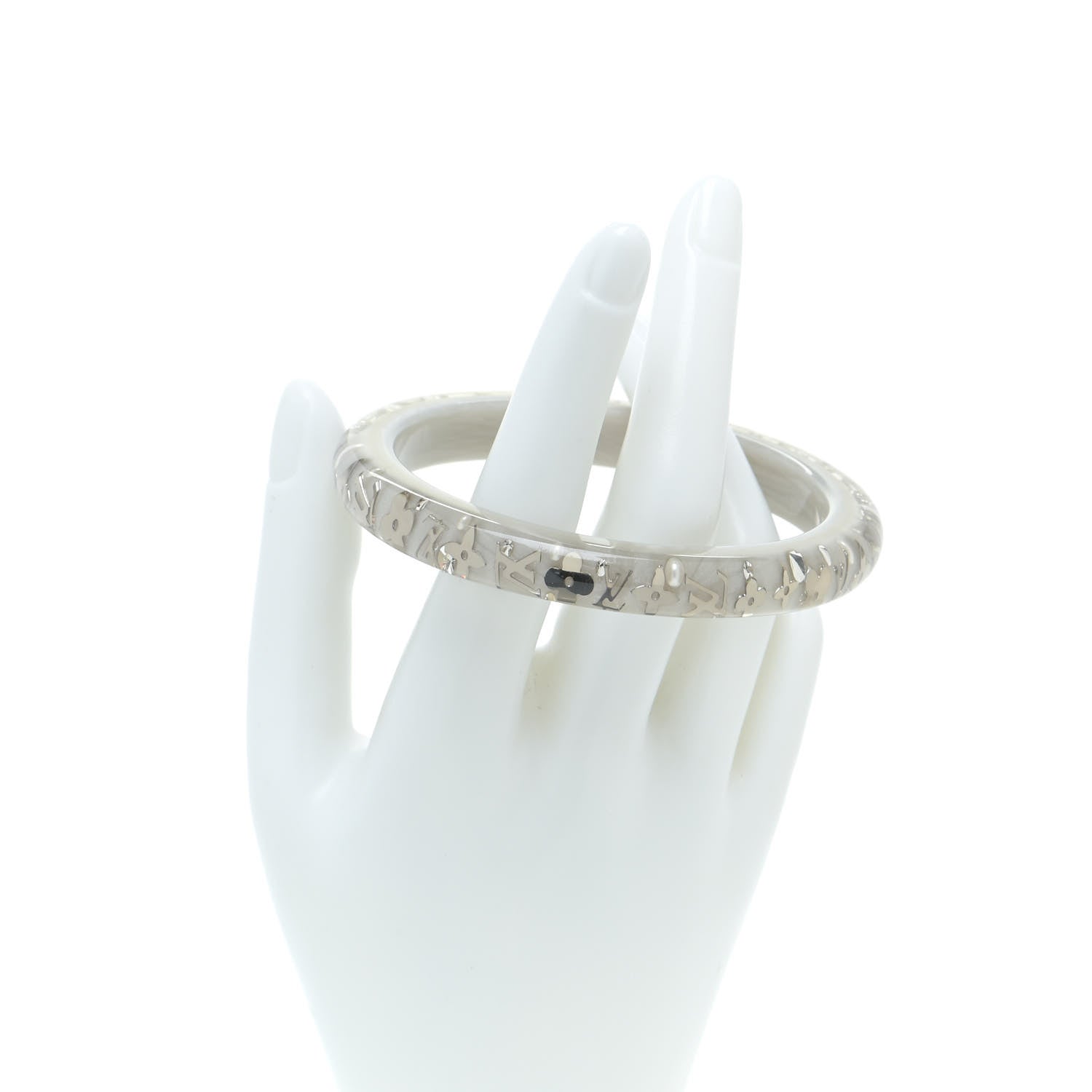 Louis Vuitton Resin Swarovski Medium Inclusion Bracelet PM SIlver 2 of 4